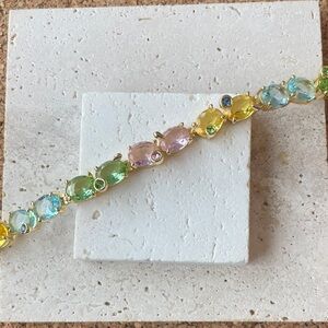Swarovski Vibrant Gemstone Bracelet in Gold Setting